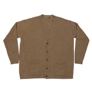 Woolovers Men's Wool Cardigan Sweater Size XXL Yellow-is Brown Preppy